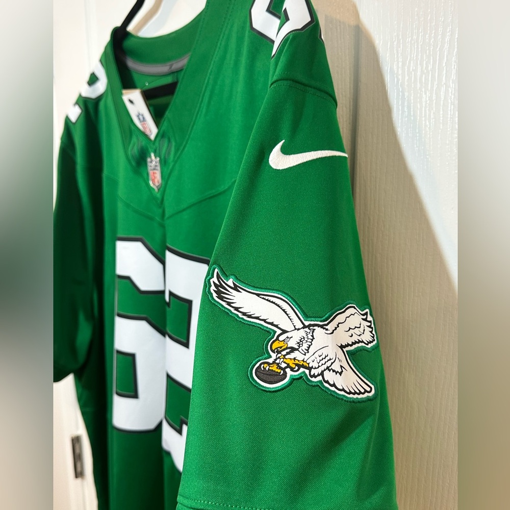 Jason Kelce #62 Nike DRI-FIT Eagles Stitched Kelly Green Football Jersey 3XL - Picture 9 of 12